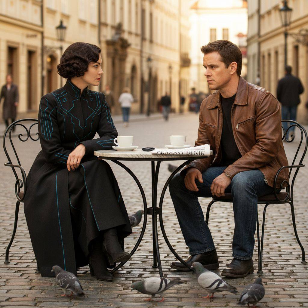 Прага. Кафе. Двое.